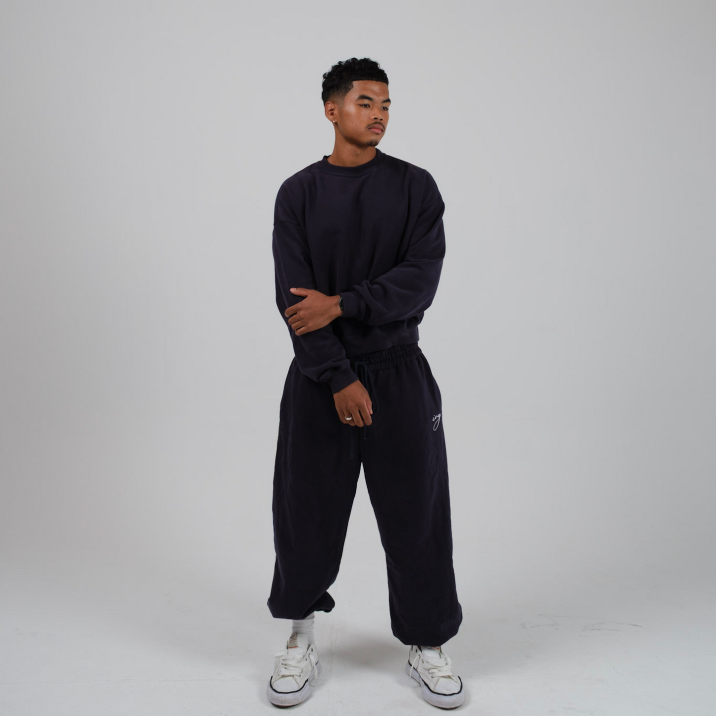 Ivy Cuffed Sweats - Navy